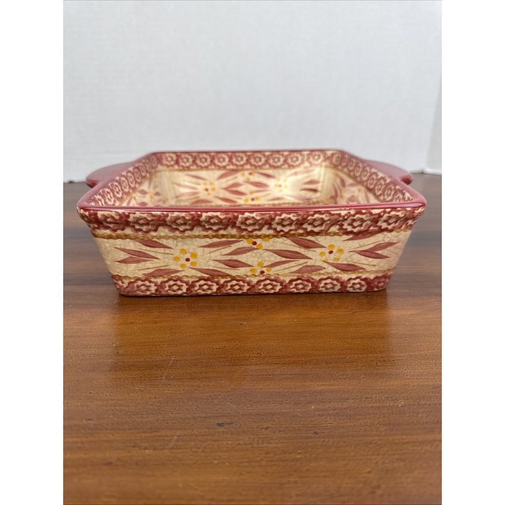 Vintage Temptations Presentable Ovenware By Tara- Old World‎  8x8 (1.5 QT)- Red